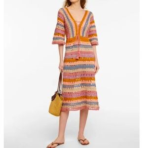 ANNA KOSTUROVA 
Farrah Striped Crochet Maxi Dress - Multicoloured NWOT